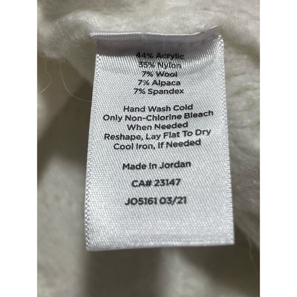 Talbots Cardigan Button Up Sweater Womens Medium Wool Alpaca Luxurious Ivory - Picture 7 of 8